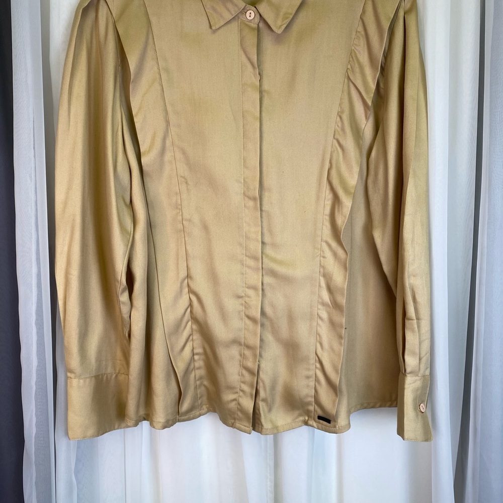 SF Jeans Co Tan Button-Up Shirt